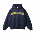 Collection 1 Rhode Island Oversize Fleeced Hoodie - Navy Blue front