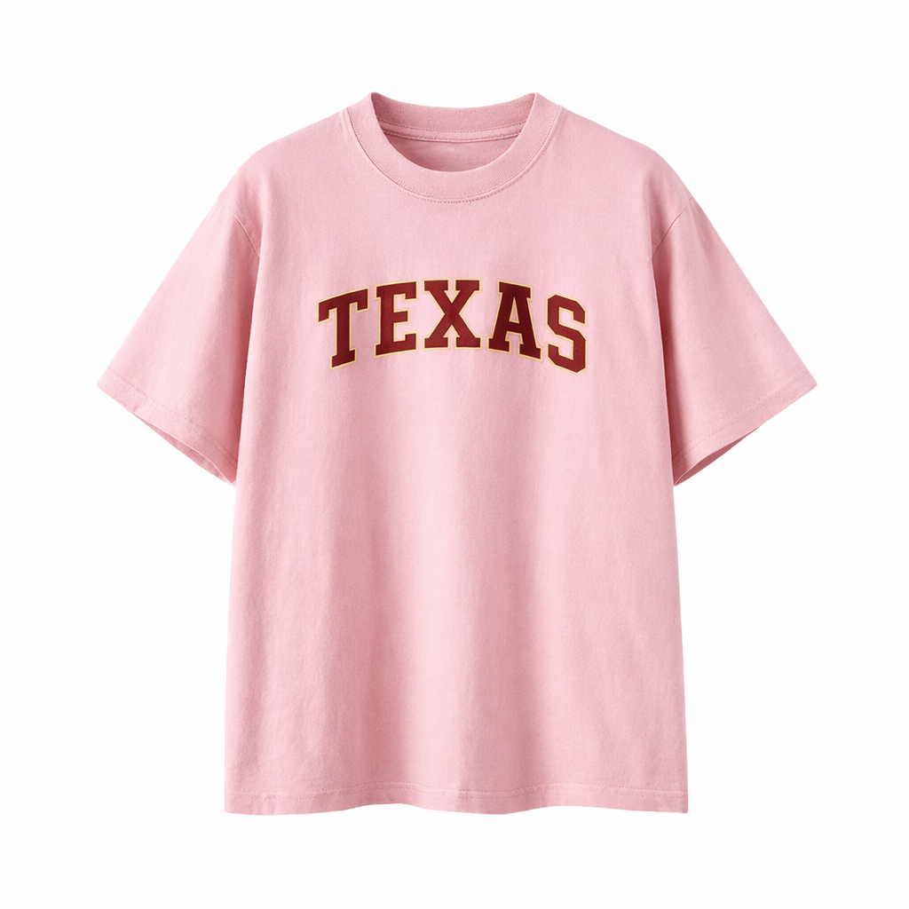 Collection 1 Texas Essential Cotton T-Shirt - Pink front