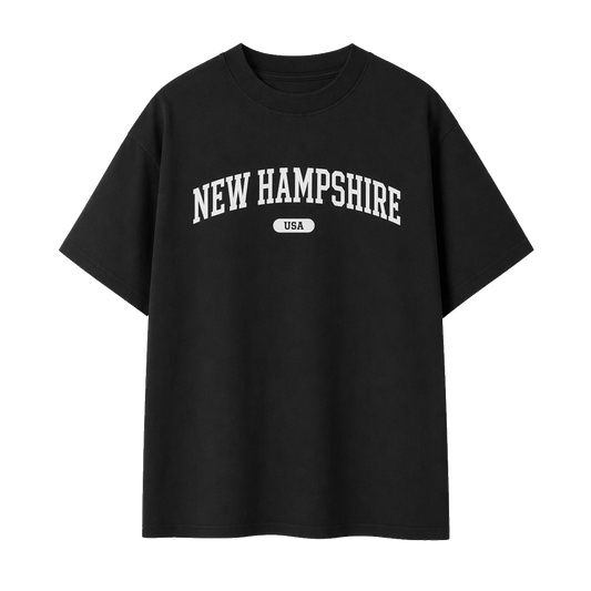 Collection 4 New Hampshire Essential Cotton T-Shirt - Black front