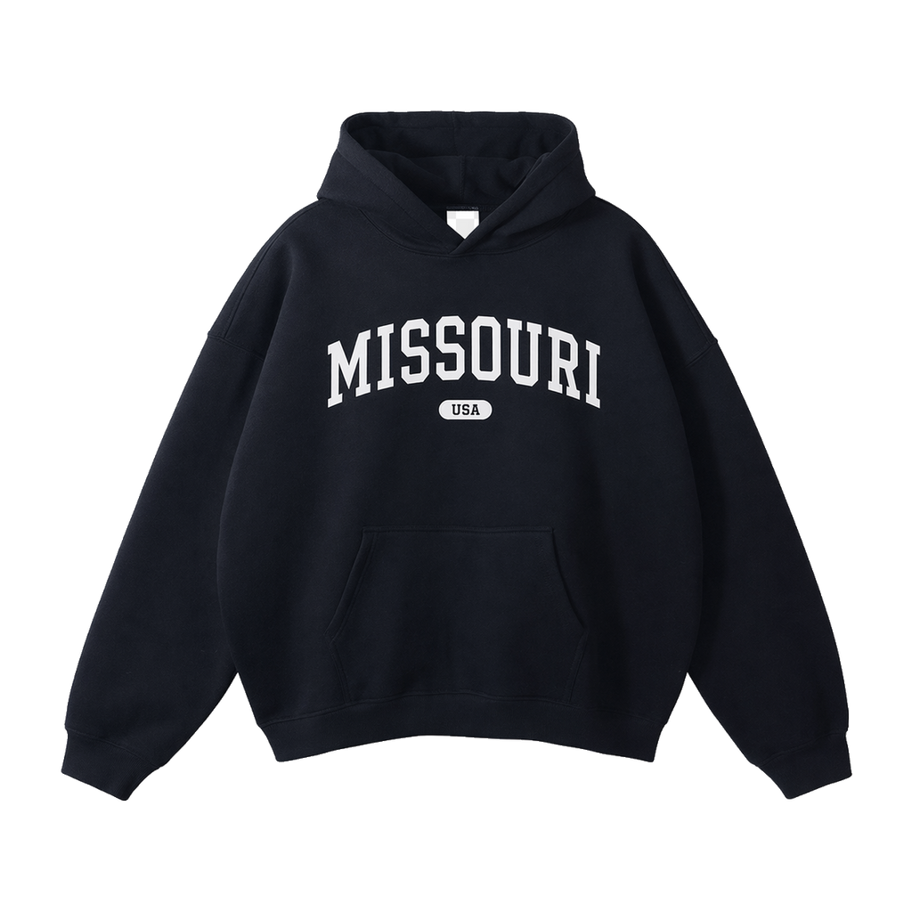 Collection 4 Missouri Oversize Fleeced Hoodie - Black front