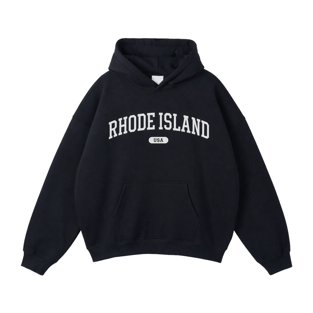 Collection 4 Rhode Island Oversize Fleeced Hoodie - Black front