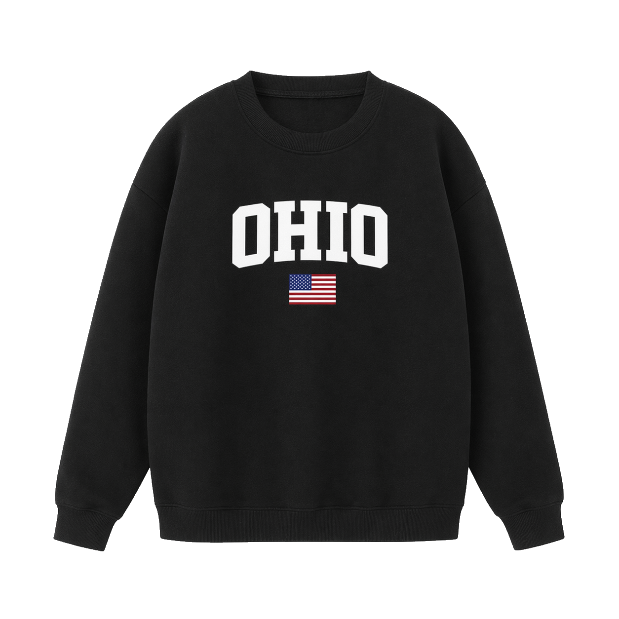 Collection 2 Ohio Essential Heavyweight Crewneck Sweatshirt - Black front