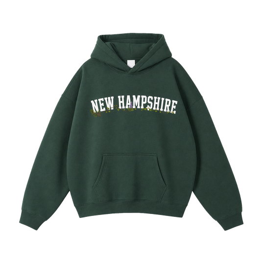 Collection 10 New Hampshire Oversize Fleeced Hoodie - Eden Green front