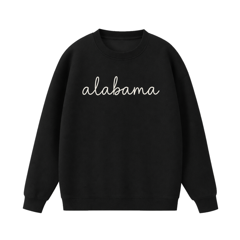 Collection 3 Alabama Essential Heavyweight Crewneck Sweatshirt - Black front