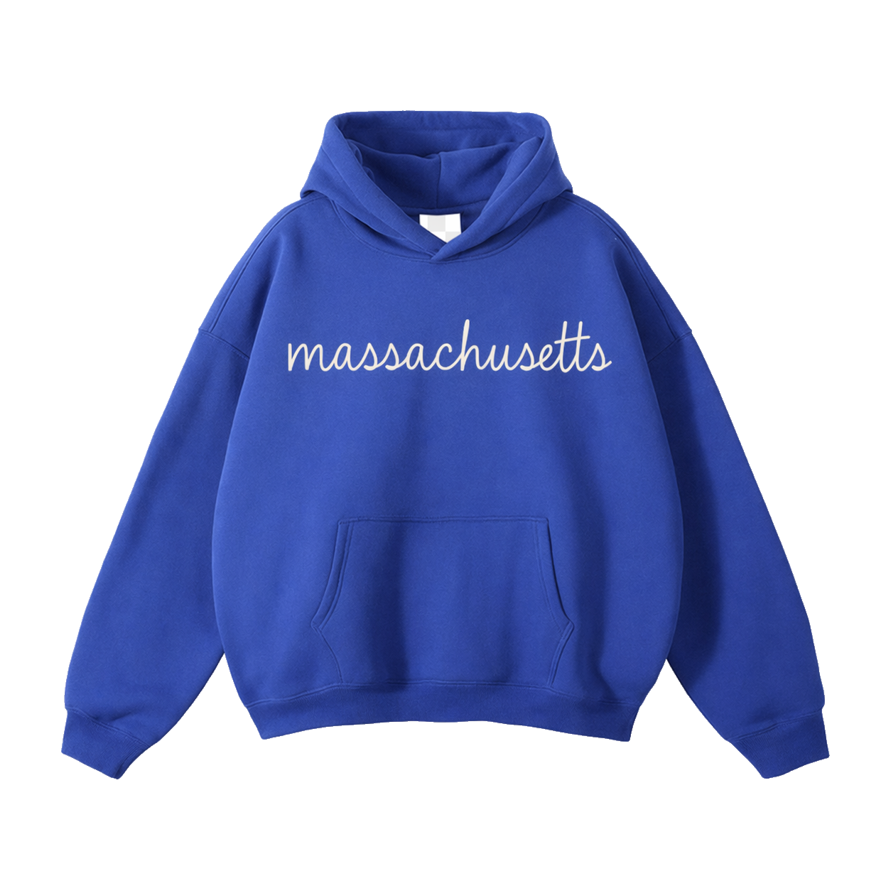 Collection 3 Massachusetts Oversize Fleeced Hoodie - Klein Blue front