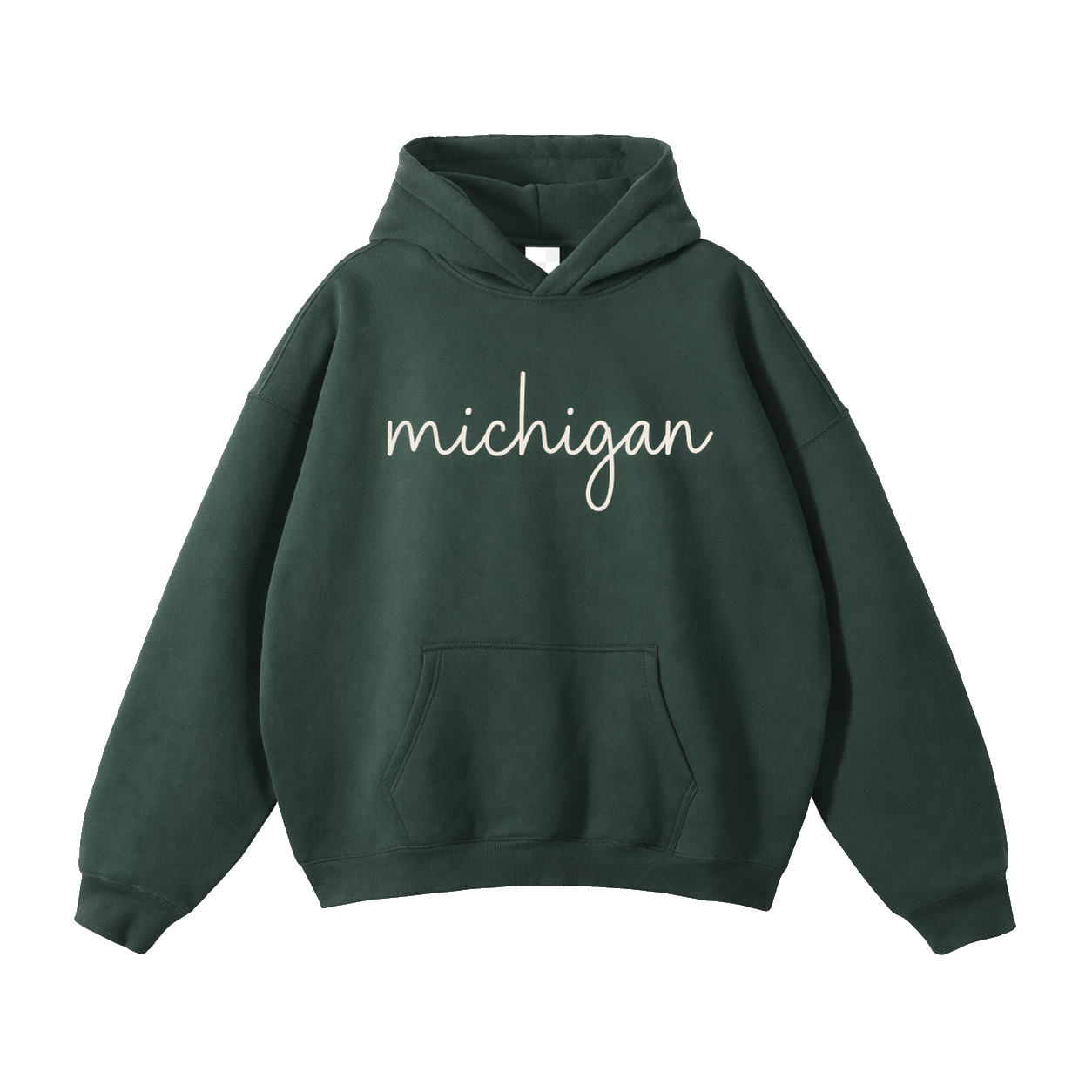Collection 3 Michigan Oversize Fleeced Hoodie - Eden Green front