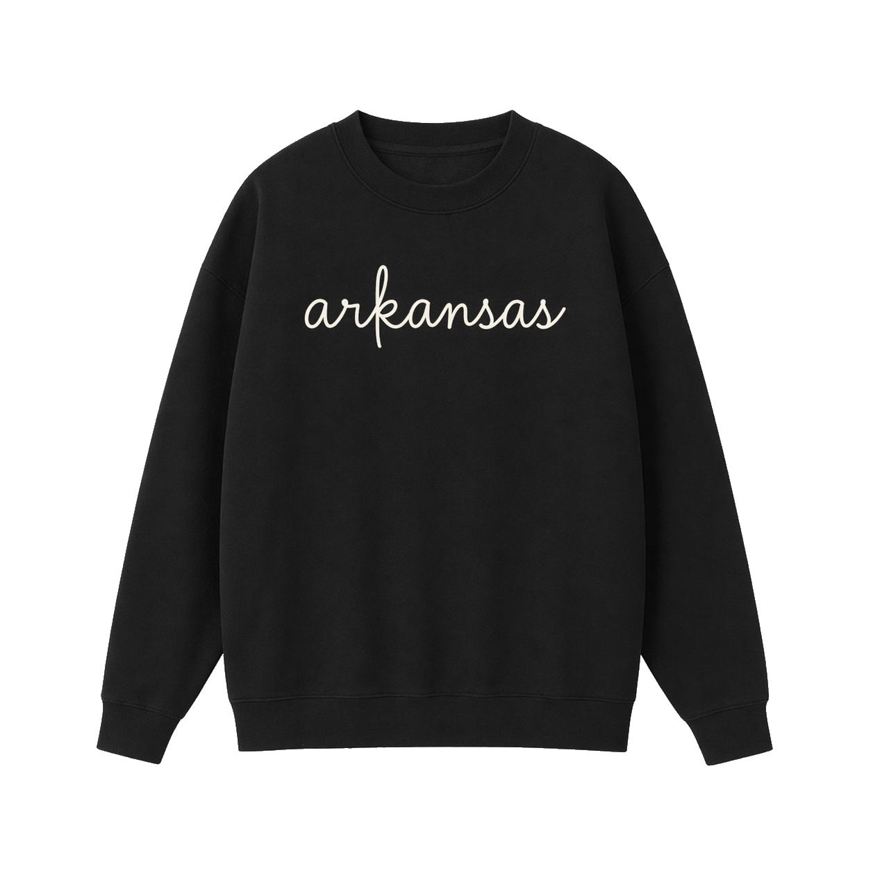 Collection 3 Arkansas Essential Heavyweight Crewneck Sweatshirt - Black front