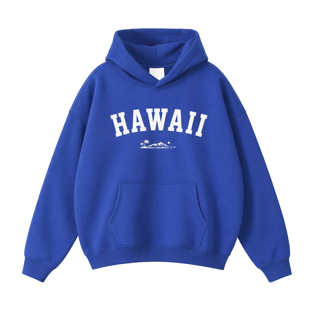 Collection 9 Hawaii Oversize Fleeced Hoodie - Klein Blue front