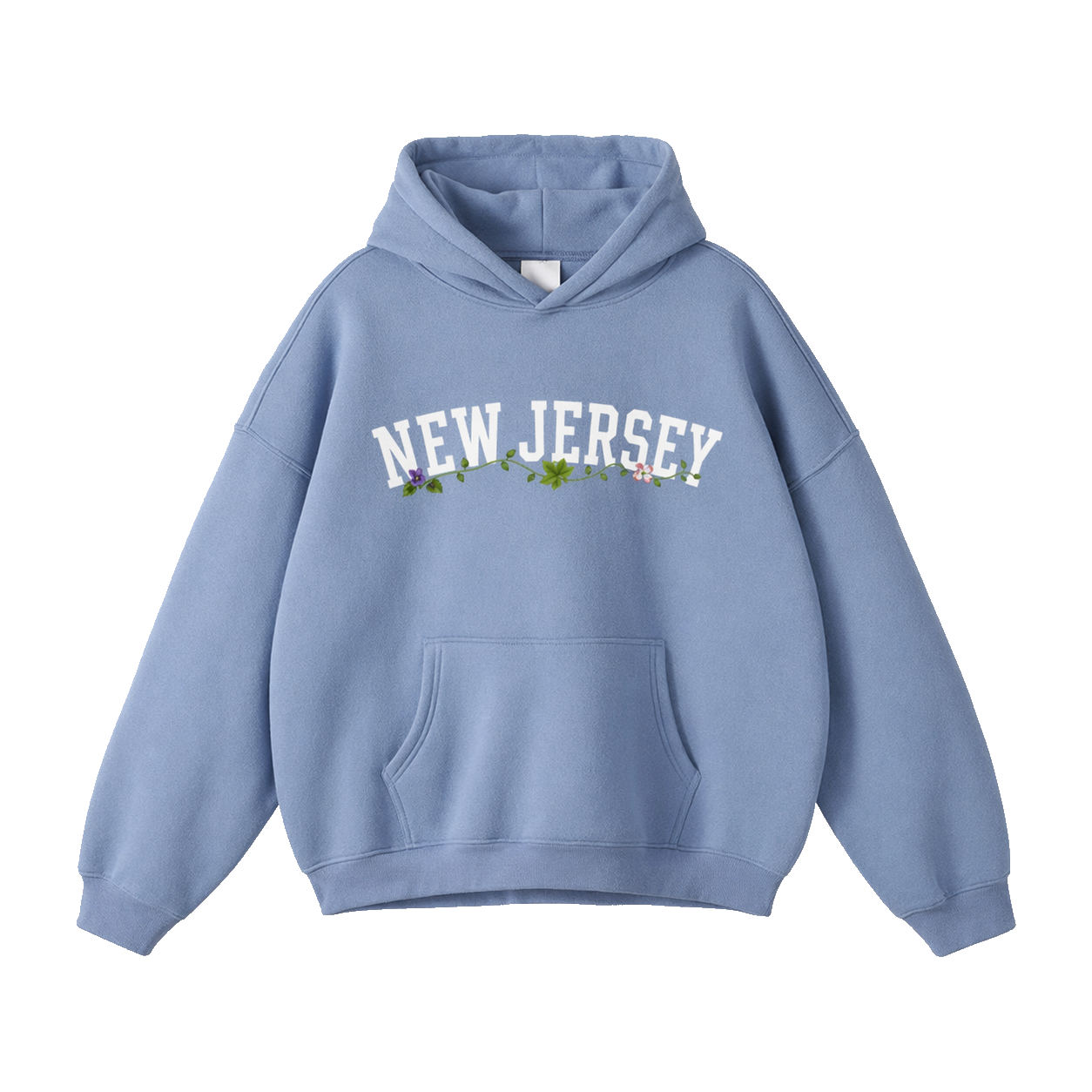 Collection 10 New Jersey Oversize Fleeced Hoodie - Medium Blue front