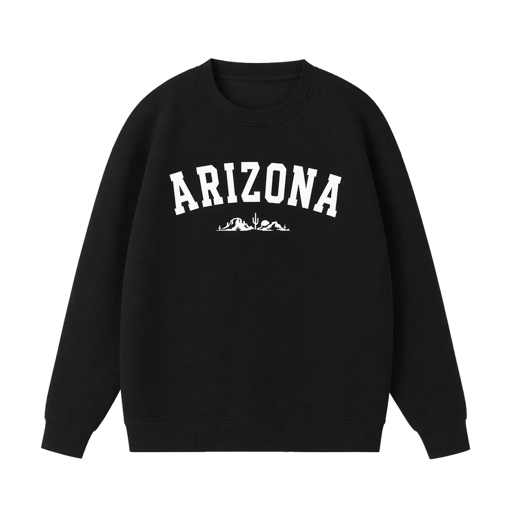 Collection 9 Arizona Essential Heavyweight Crewneck Sweatshirt - Black front