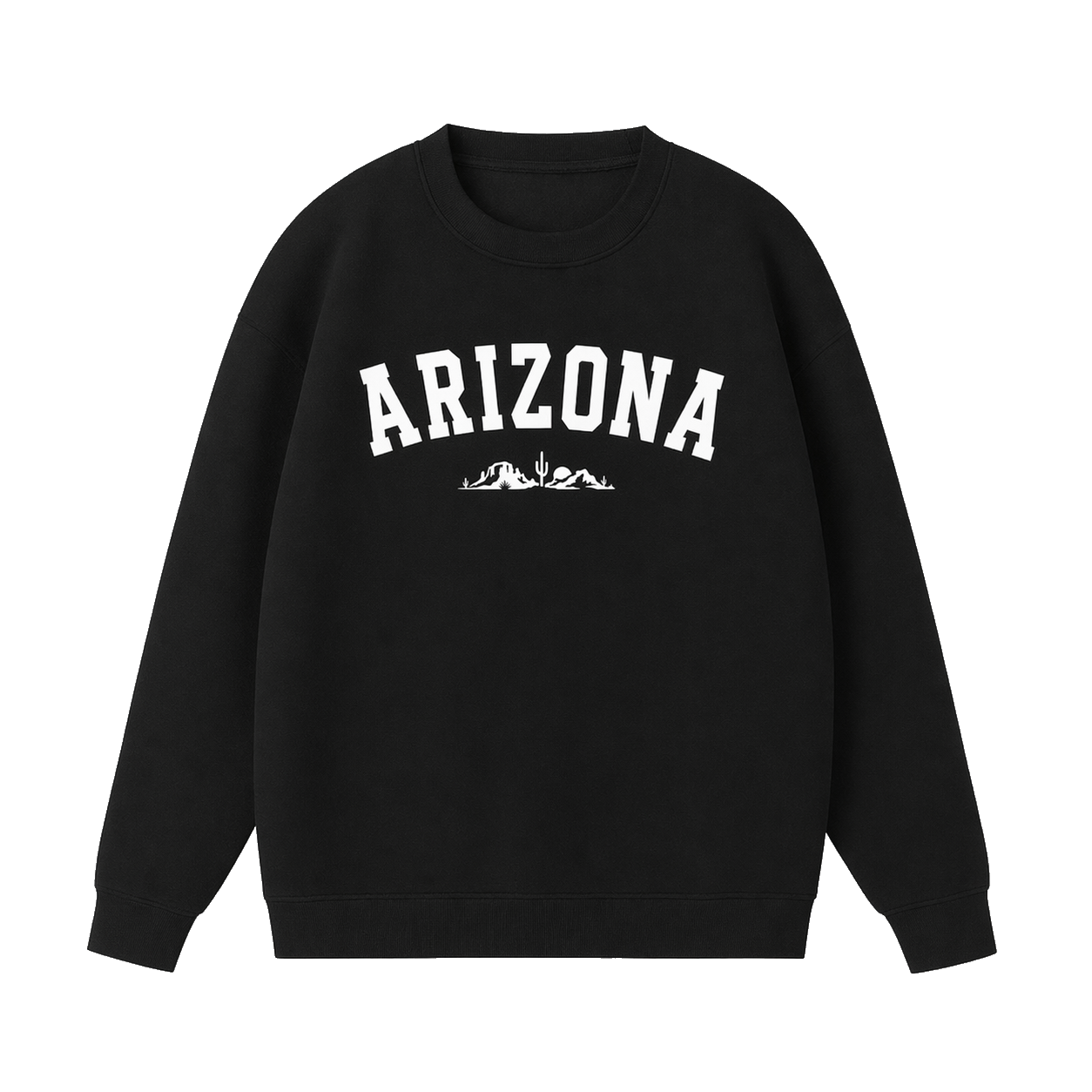 Collection 9 Arizona Essential Heavyweight Crewneck Sweatshirt - Black front