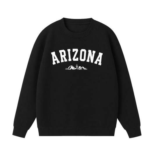 Collection 9 Arizona Essential Heavyweight Crewneck Sweatshirt - Black front