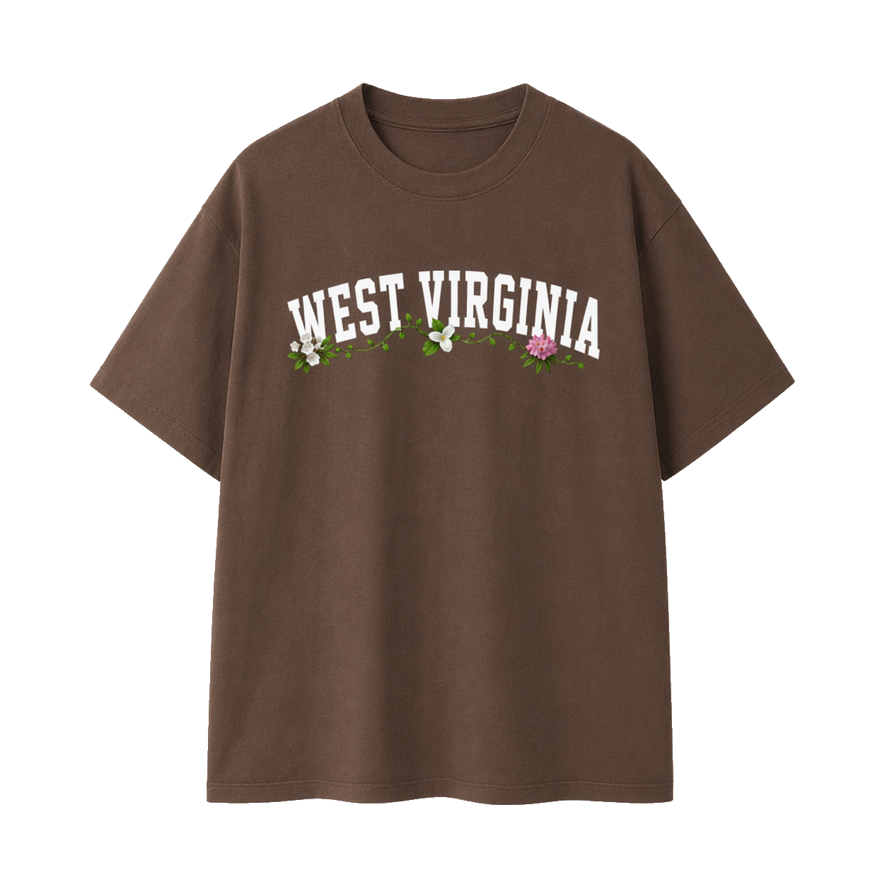 Collection 10 West Virginia Essential Cotton T-Shirt - Coffee front