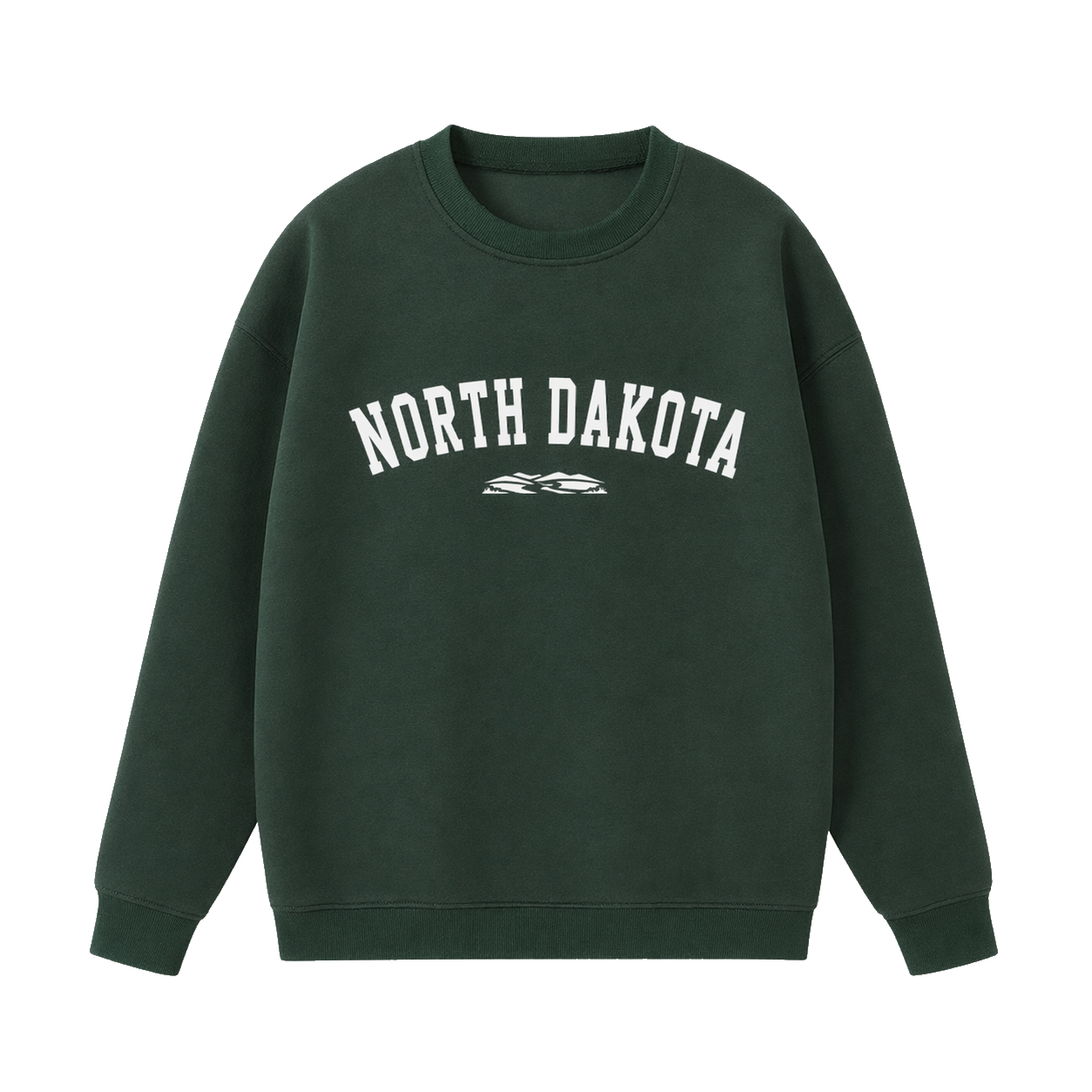 Collection 9 North Dakota Essential Heavyweight Crewneck Sweatshirt - Dark Green front