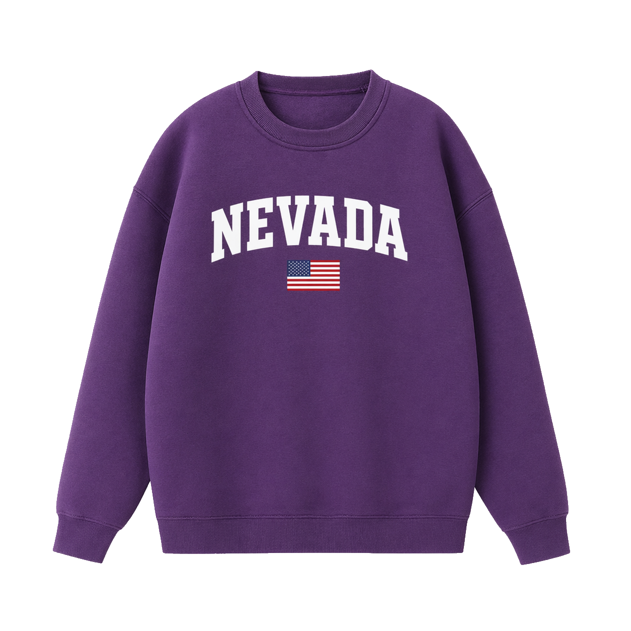 Collection 2 Nevada Essential Heavyweight Crewneck Sweatshirt - Purple front