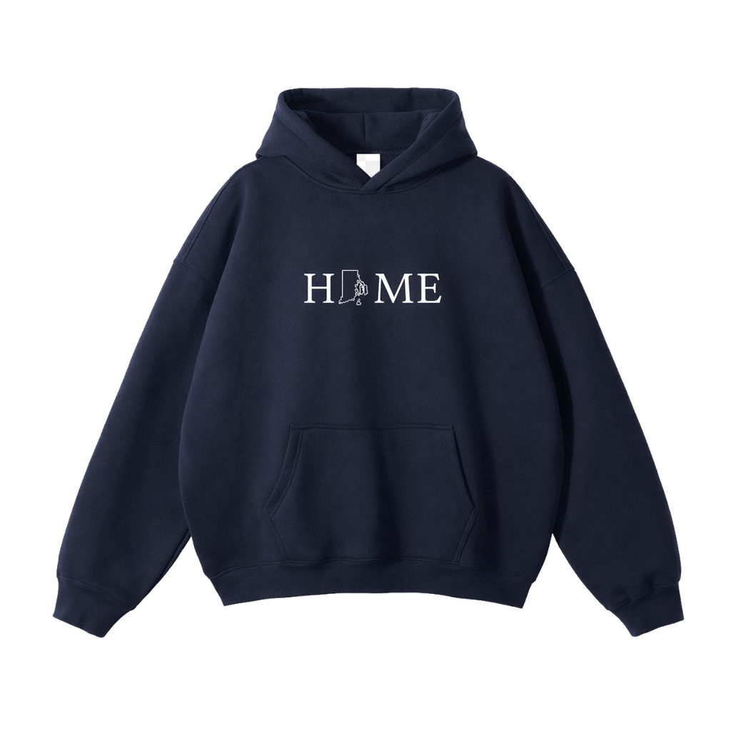 Collection 5 Rhode Island Oversize Fleeced Hoodie - Navy Blue front