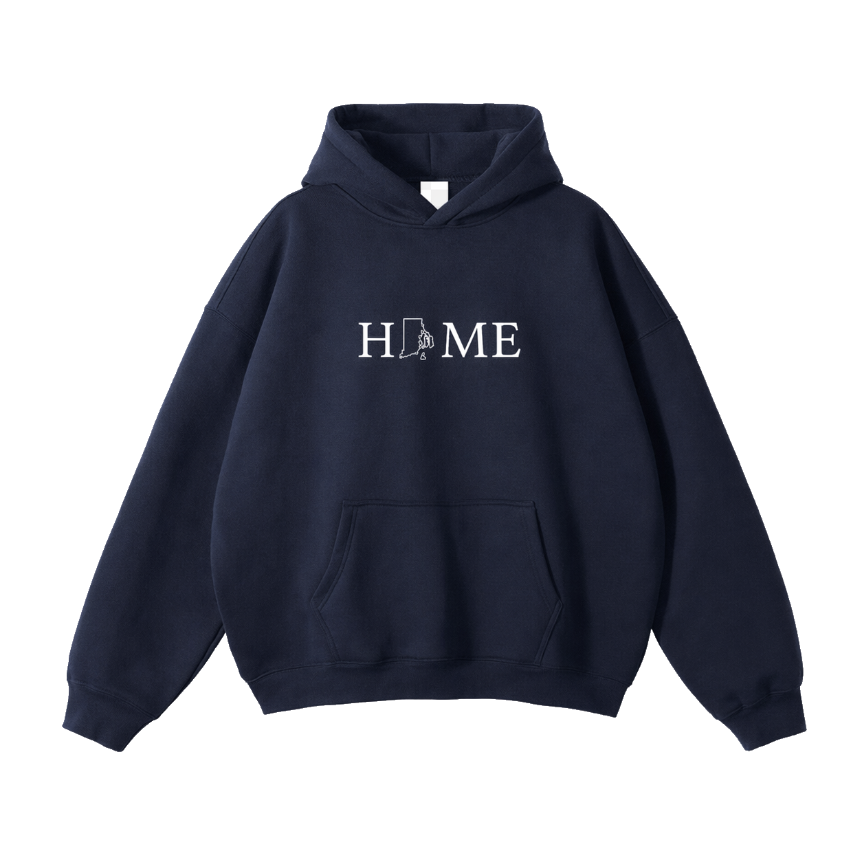 Collection 5 Rhode Island Oversize Fleeced Hoodie - Navy Blue front