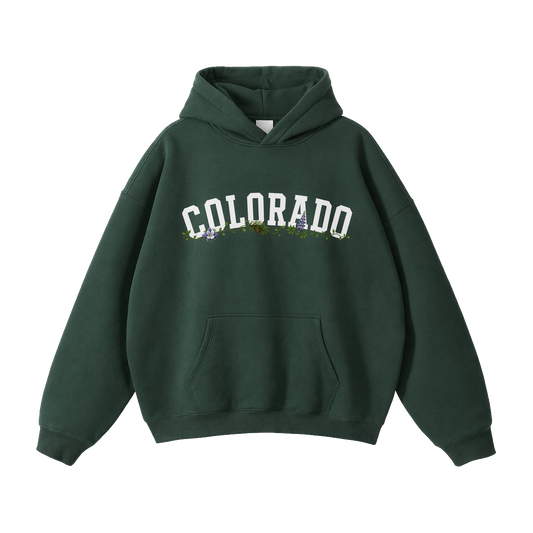 Collection 10 Colorado Oversize Fleeced Hoodie - Eden Green front