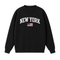 Collection 2 New York Essential Heavyweight Crewneck Sweatshirt - Black front