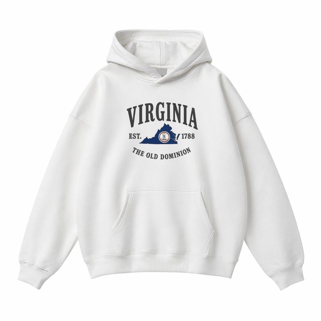 Collection 8 Virginia Oversize Fleeced Hoodie - White front