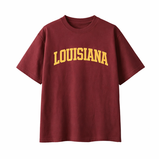 Collection 1 Louisiana Essential Cotton T-Shirt - Wine Gray front