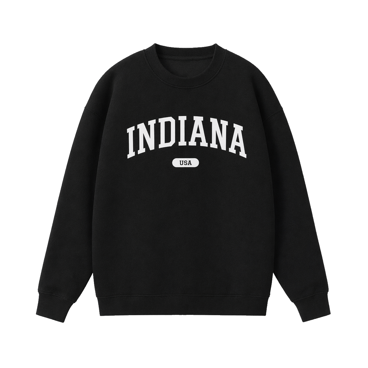 Collection 4 Indiana Essential Heavyweight Crewneck Sweatshirt - Black front