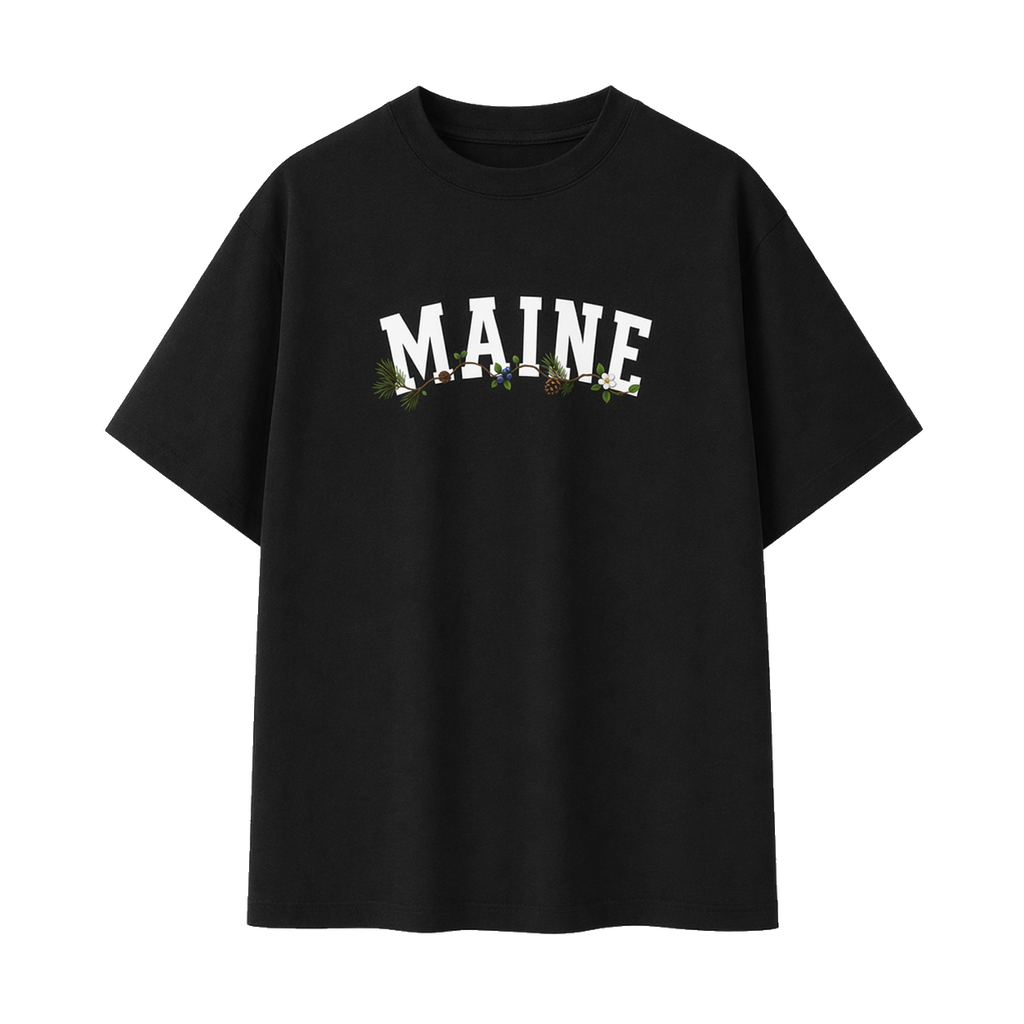 Collection 10 Maine Essential Cotton T-Shirt - Black front