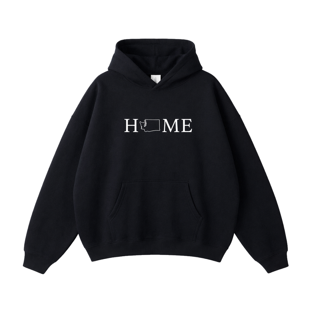 Collection 5 Washington Oversize Fleeced Hoodie - Black front
