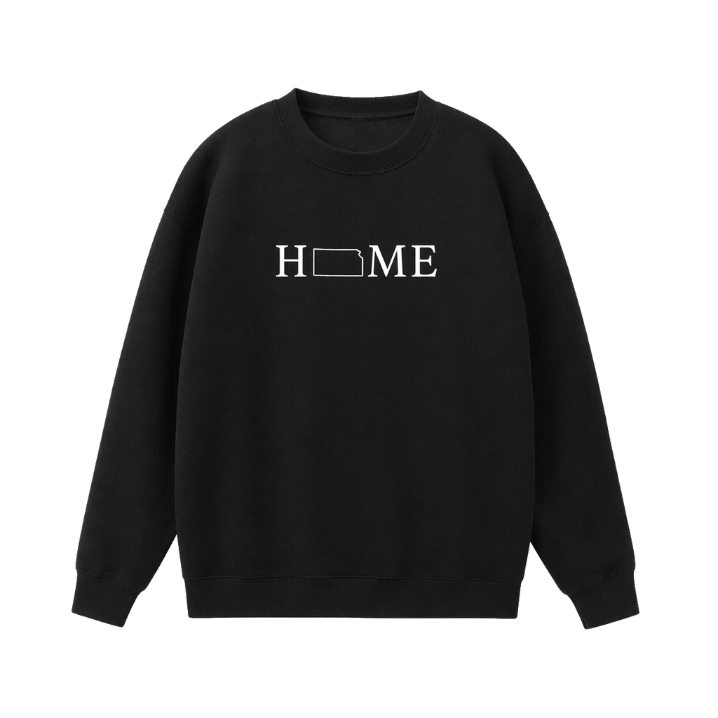 Collection 5 Kansas Essential Heavyweight Crewneck Sweatshirt - Black front