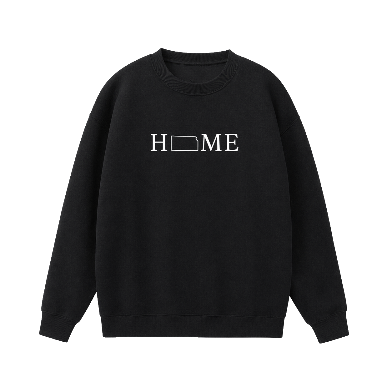 Collection 5 Kansas Essential Heavyweight Crewneck Sweatshirt - Black front