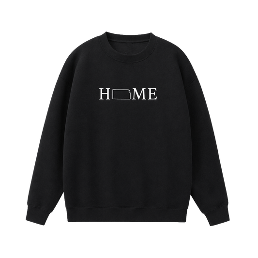 Collection 5 Kansas Essential Heavyweight Crewneck Sweatshirt - Black front