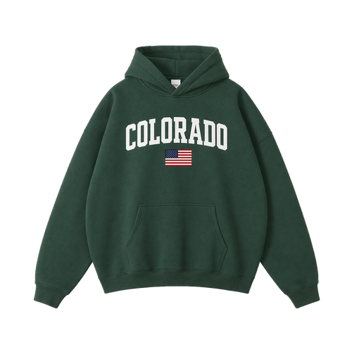 Collection 2 Colorado Oversize Fleeced Hoodie - Eden Green front
