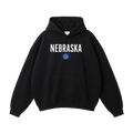 Collection 7 Nebraska Oversize Fleeced Hoodie - Black front