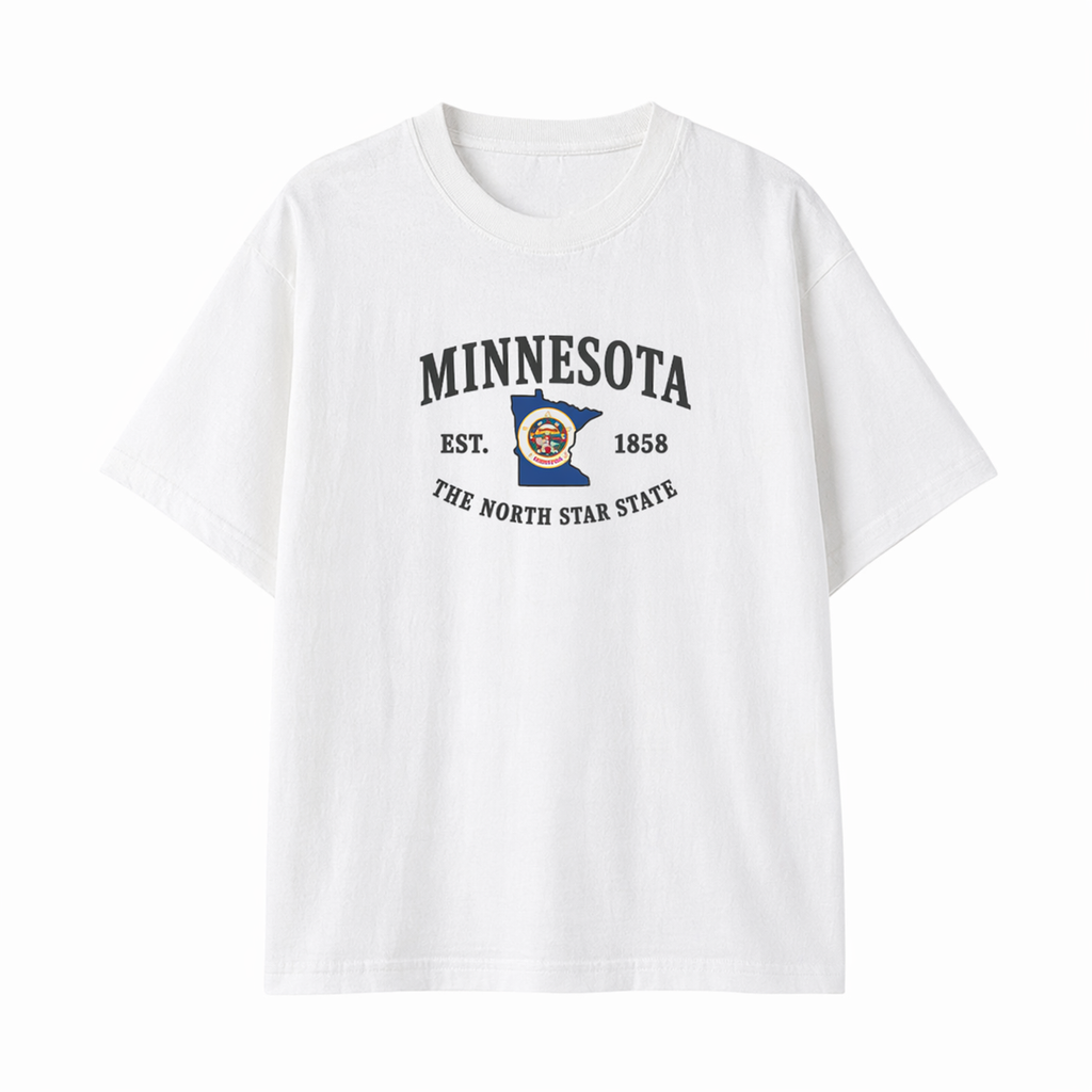 Collection 8 Minnesota Essential Cotton T-Shirt - White front