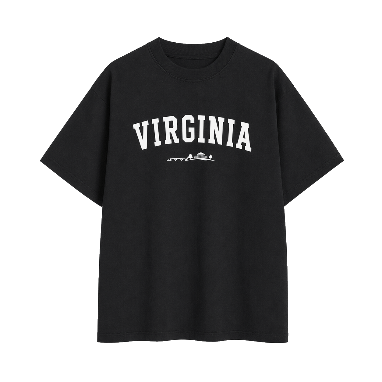 Collection 9 Virginia Essential Cotton T-Shirt - Black front