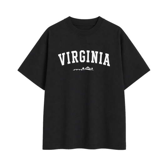 Collection 9 Virginia Essential Cotton T-Shirt - Black front