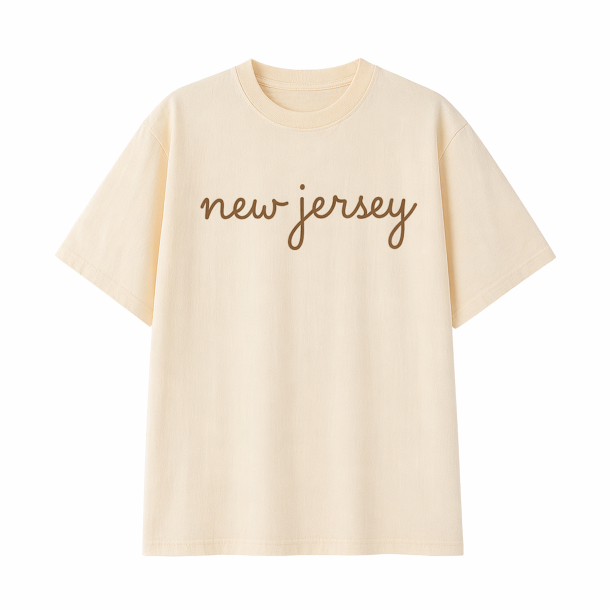 Collection 3 New Jersey Essential Cotton T-Shirt - Apricot front