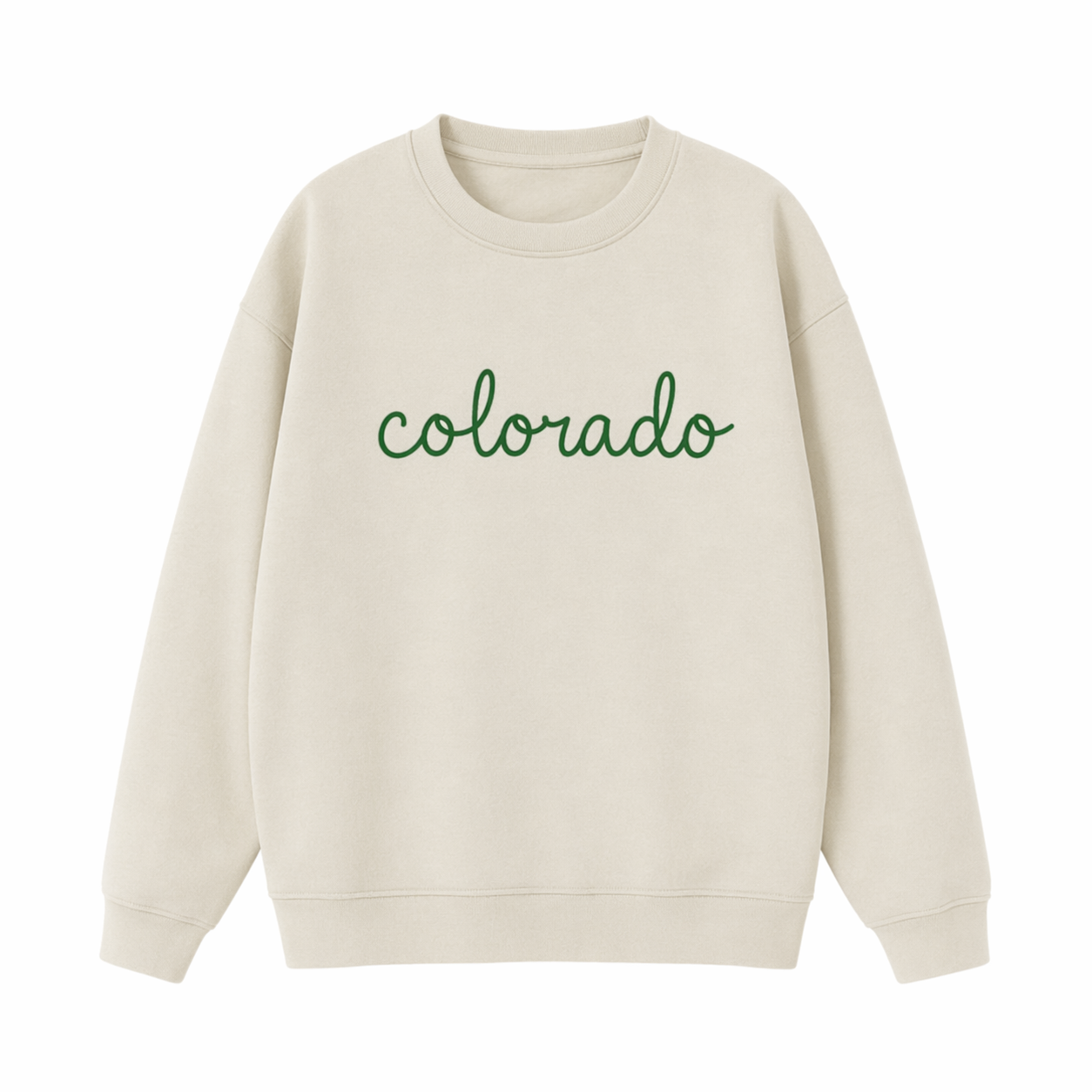 Collection 3 Colorado Essential Heavyweight Crewneck Sweatshirt - Cream front