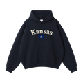 Collection 6 Kansas Oversize Fleeced Hoodie - Black front