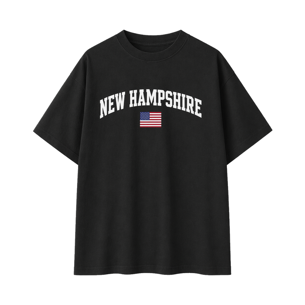 Collection 2 New Hampshire Essential Cotton T-Shirt - Black front
