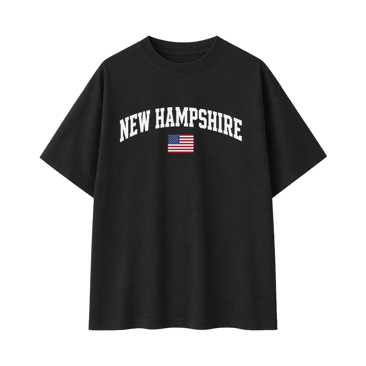 Collection 2 New Hampshire Essential Cotton T-Shirt - Black front