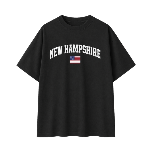 Collection 2 New Hampshire Essential Cotton T-Shirt - Black front