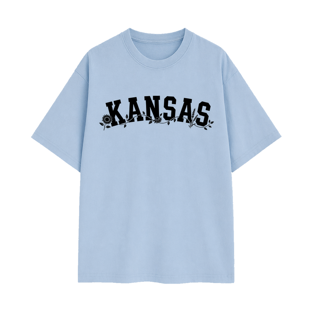 Collection 10 Kansas Essential Cotton T-Shirt - Light Blue front