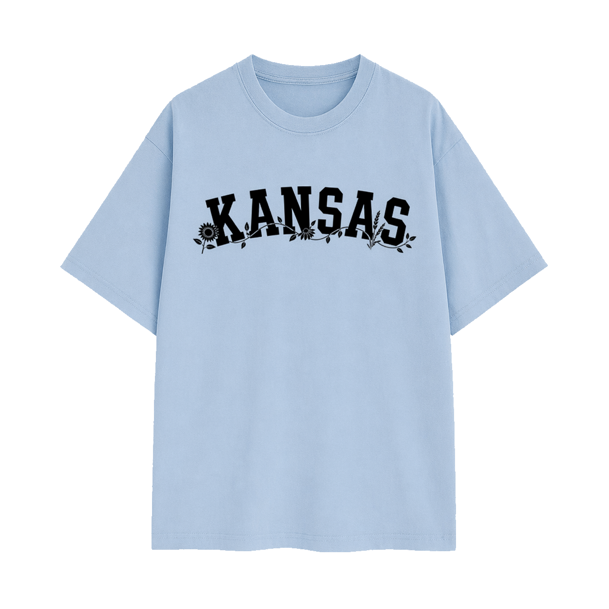 Collection 10 Kansas Essential Cotton T-Shirt - Light Blue front