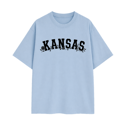 Collection 10 Kansas Essential Cotton T-Shirt - Light Blue front