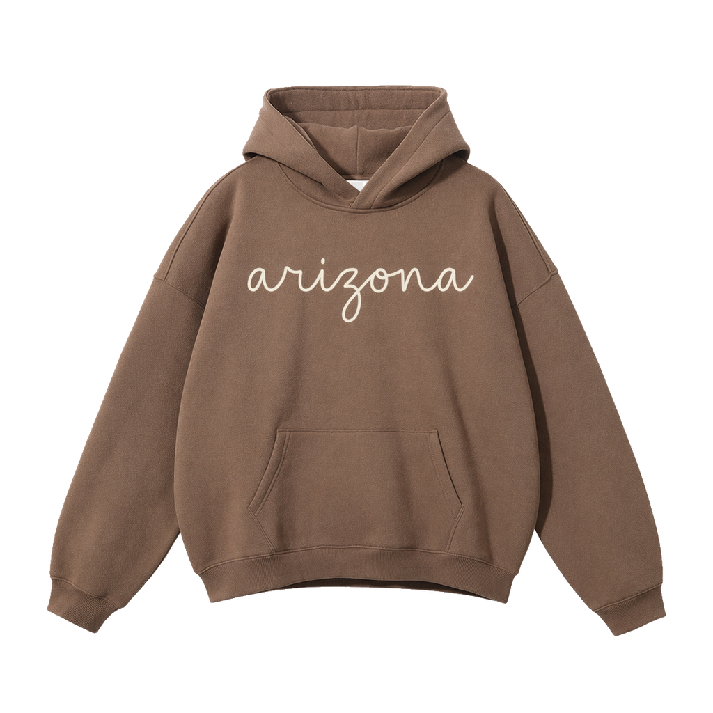 Collection 3 Arizona Oversize Fleeced Hoodie - Brown front