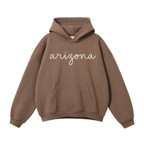 Collection 3 Arizona Oversize Fleeced Hoodie - Brown front