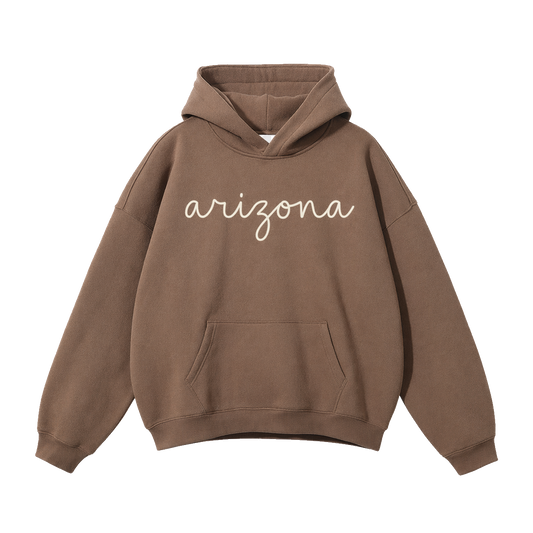 Collection 3 Arizona Oversize Fleeced Hoodie - Brown front
