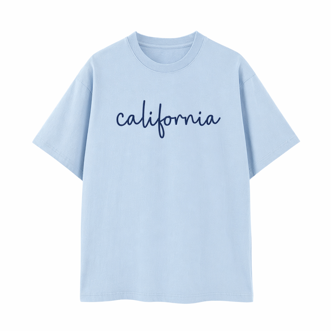 Collection 3 California Essential Cotton T-Shirt - Light Blue front