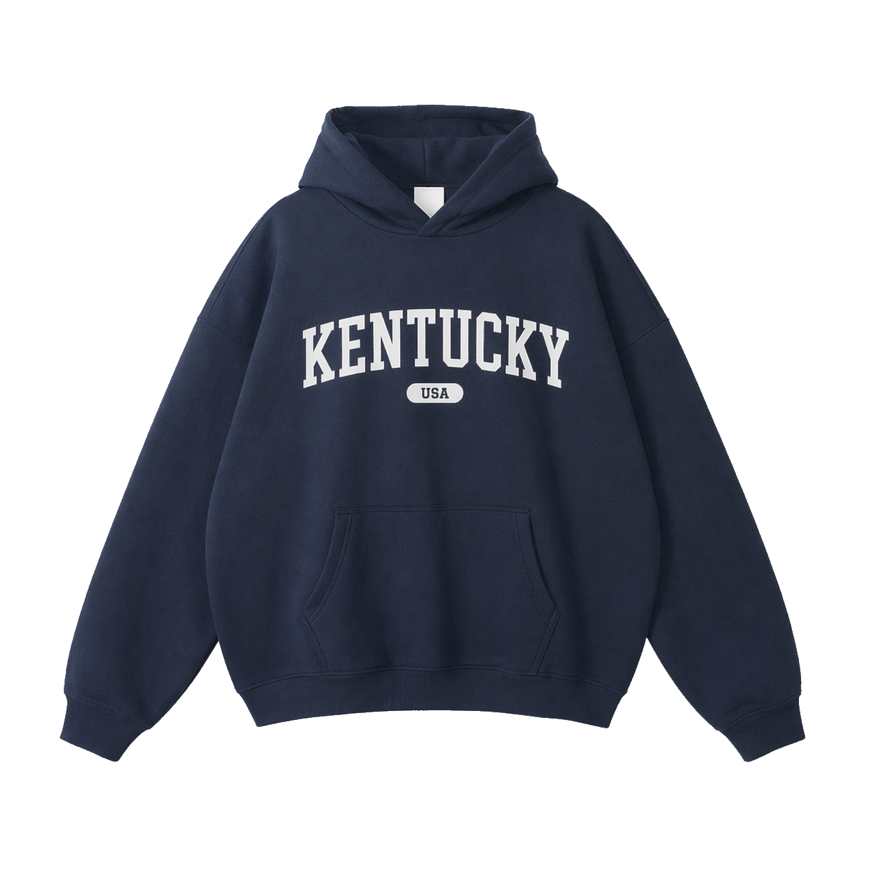 Collection 4 Kentucky Oversize Fleeced Hoodie - Navy Blue front